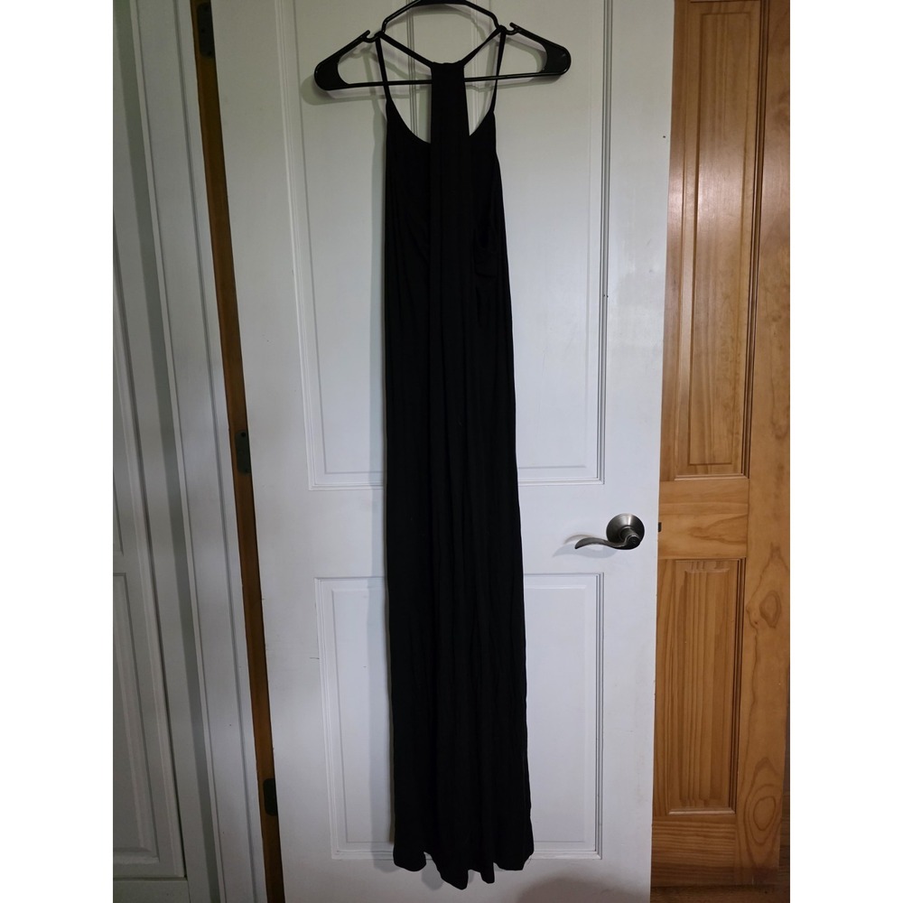 Fabletics Womens Small Black Neema Maxi Dress Halter neck Relaxed Fit NWT $79.95 - Picture 3 of 7